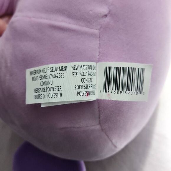 Squishmallows Purple Brenda Butterfly with Blue Flower - Picture 4 of 6